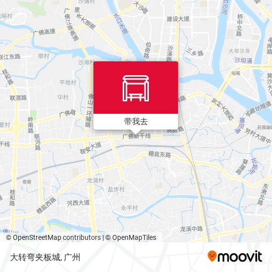 大转弯夹板城地图