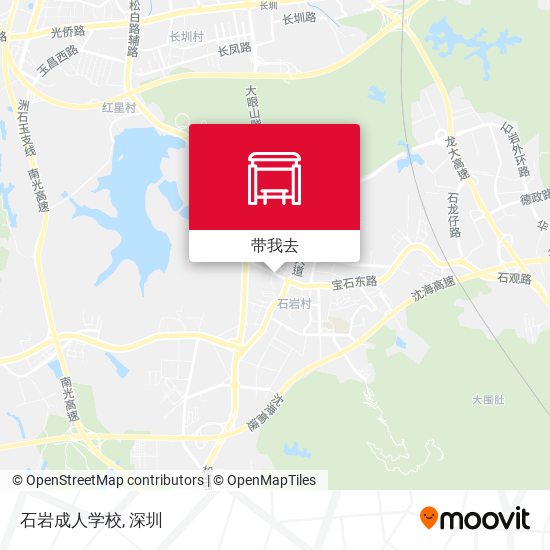 石岩成人学校地图