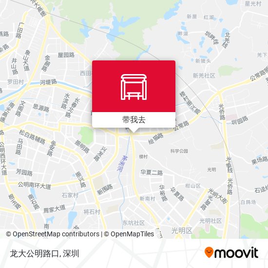 龙大公明路口地图