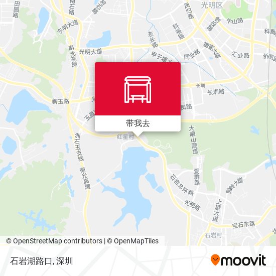 石岩湖路口地图
