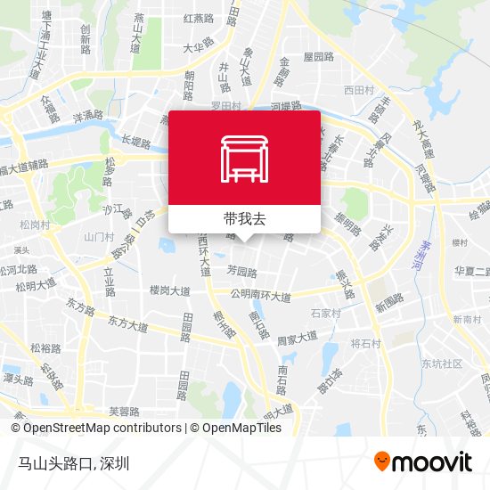 马山头路口地图
