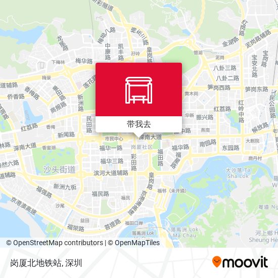 岗厦北地铁站地图