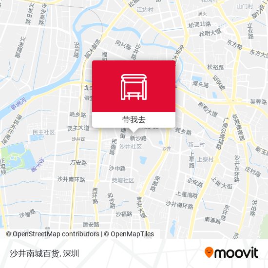 沙井南城百货地图