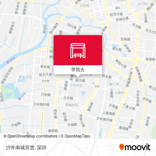 沙井南城百货地图
