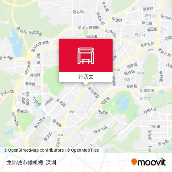 龙岗城市候机楼地图