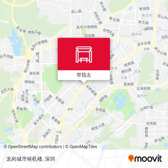 龙岗城市候机楼地图