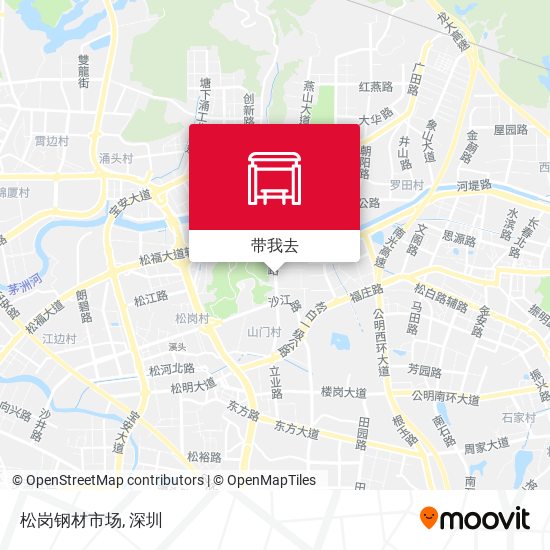 松岗钢材市场地图