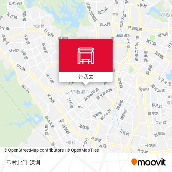 弓村北门地图