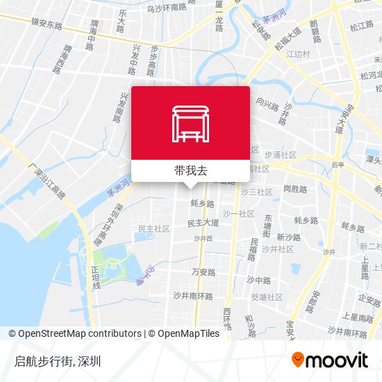 启航步行街地图