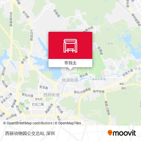 西丽动物园公交总站地图