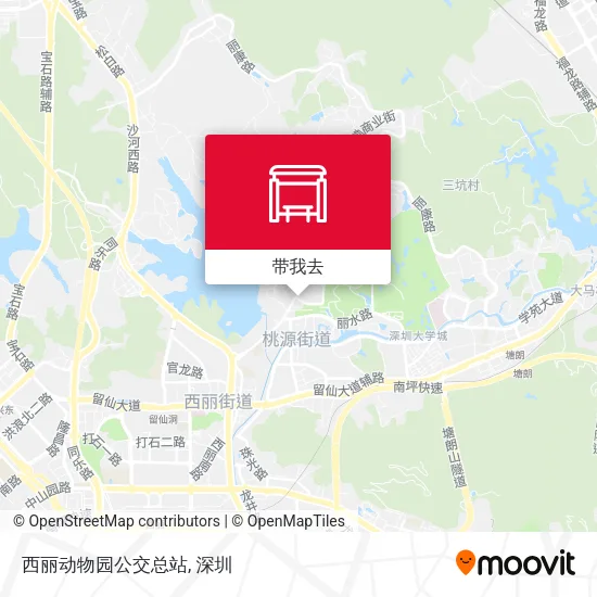 西丽动物园公交总站地图
