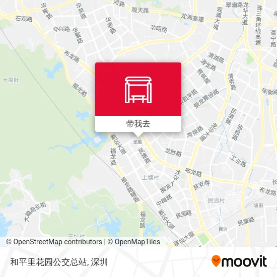 和平里花园公交总站地图