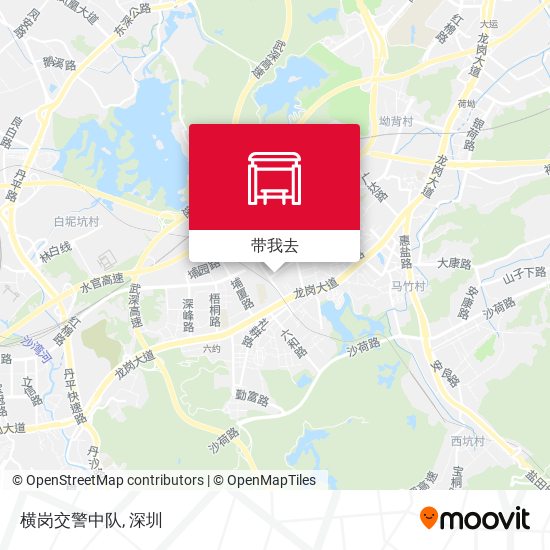 横岗交警中队地图