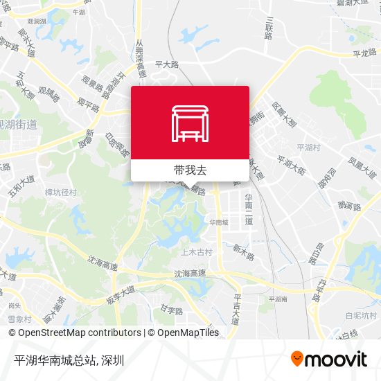 平湖华南城总站地图