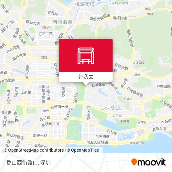 香山西街路口地图