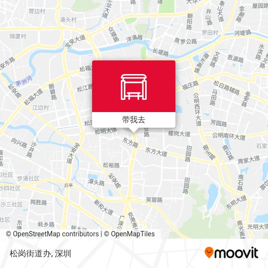 松岗街道办地图