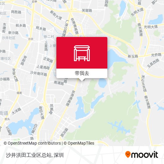 沙井洪田工业区总站地图