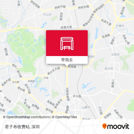 君子布收费站地图