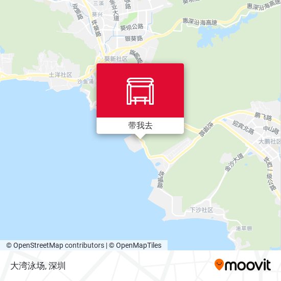 大湾泳场地图
