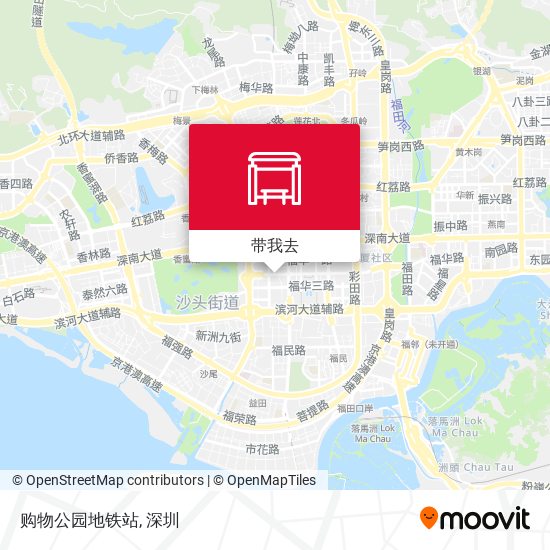 购物公园地铁站地图