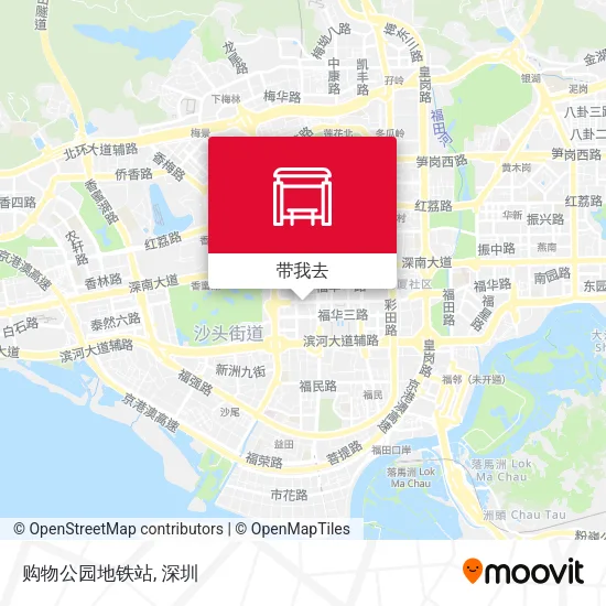 购物公园地铁站地图