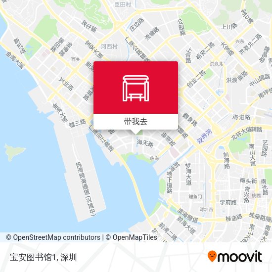 宝安图书馆1地图