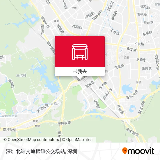 深圳北站交通枢纽公交场站地图
