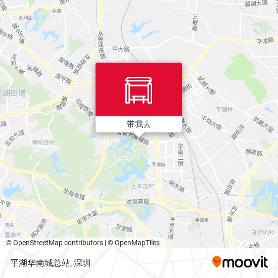 平湖华南城总站地图