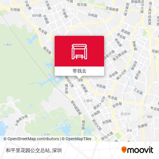和平里花园公交总站地图