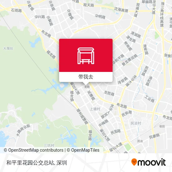 和平里花园公交总站地图