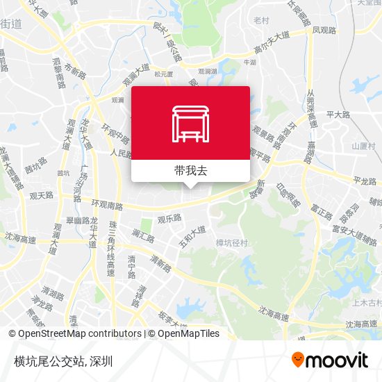 横坑尾公交站地图