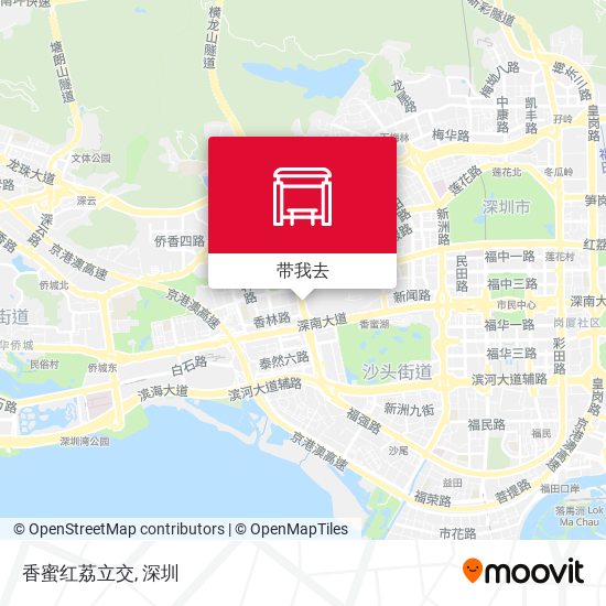 香蜜红荔立交地图