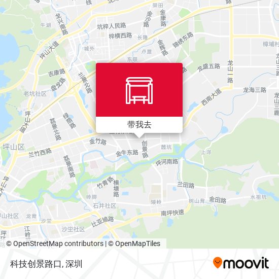 科技创景路口地图