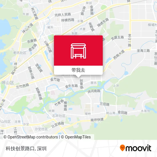 科技创景路口地图