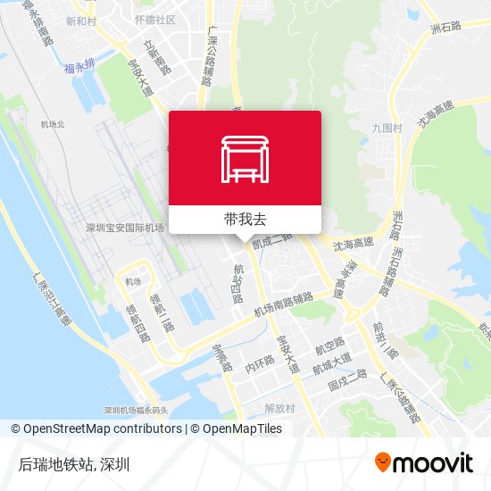 后瑞地铁站地图