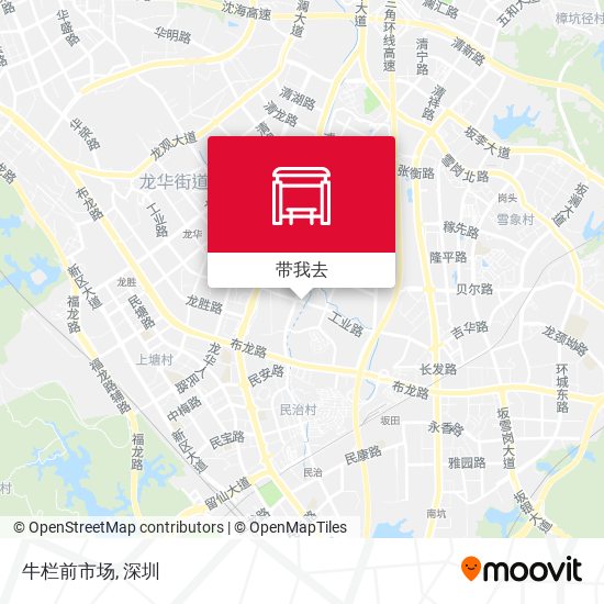 牛栏前市场地图