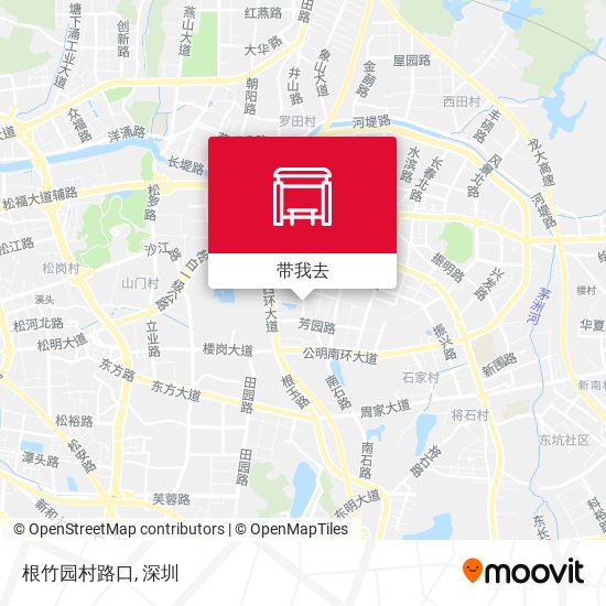 根竹园村路口地图
