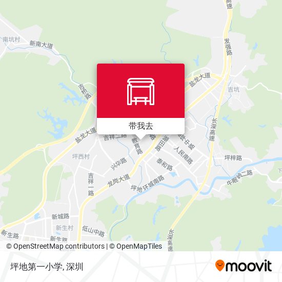 坪地第一小学地图