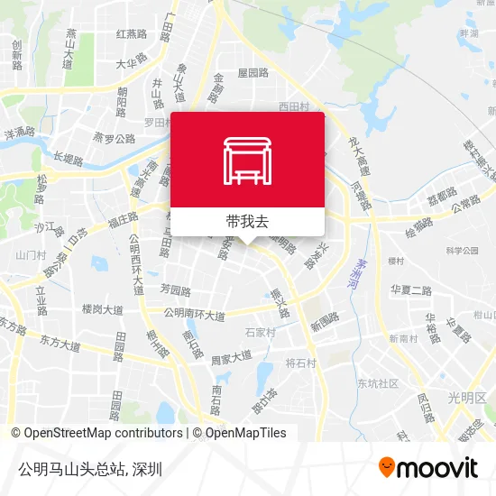 公明马山头总站地图