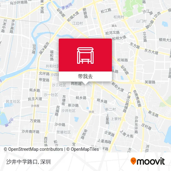 沙井中学路口地图