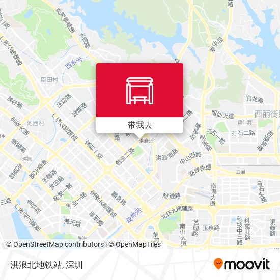 洪浪北地铁站地图