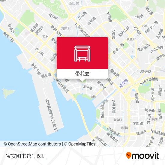 宝安图书馆1地图