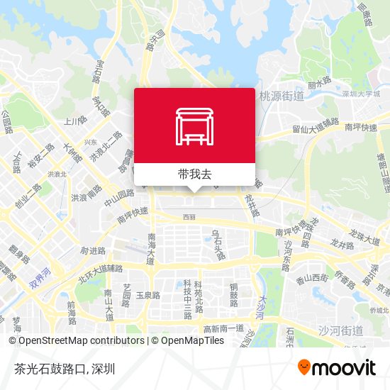 茶光石鼓路口地图
