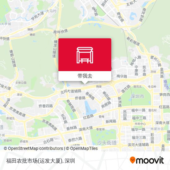 福田农批市场(运发大厦)地图