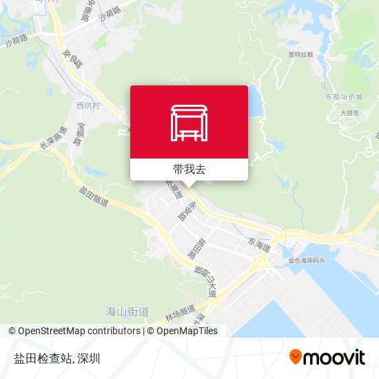 盐田检查站地图