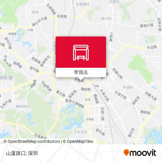 山厦路口地图