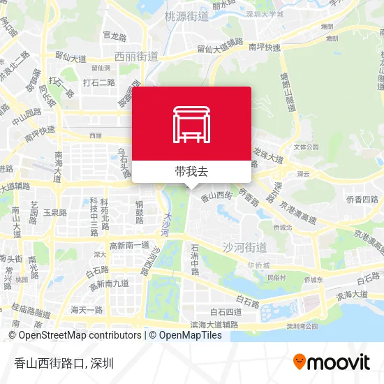 香山西街路口地图