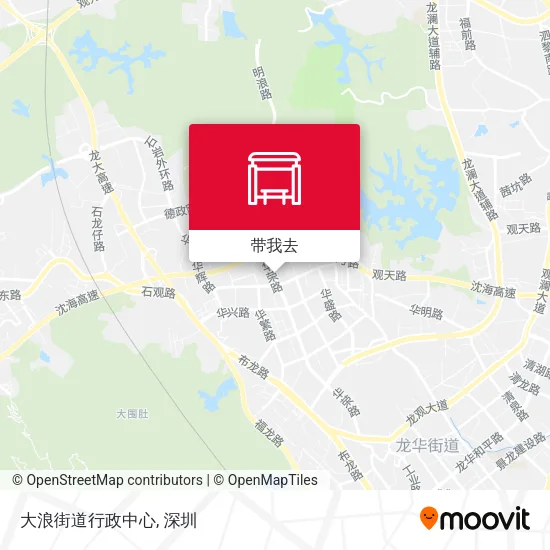 大浪街道行政中心地图