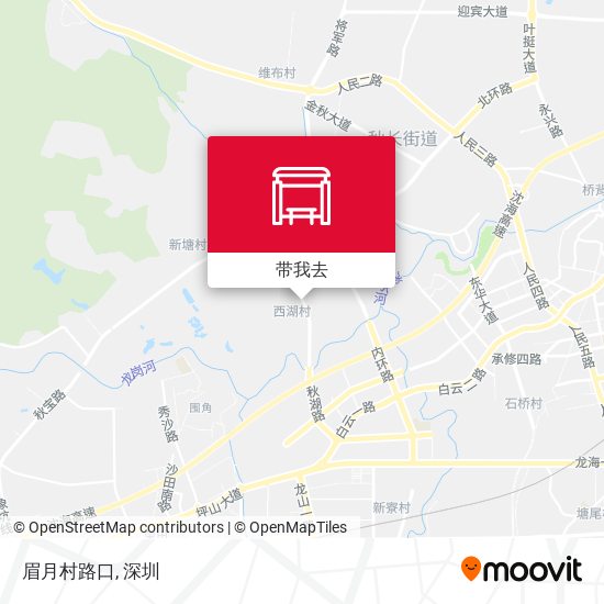 眉月村路口地图