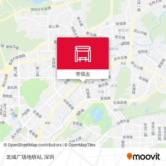 龙城广场地铁站地图
